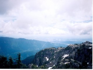 View from the peak, Mount Seymour 2003-07.